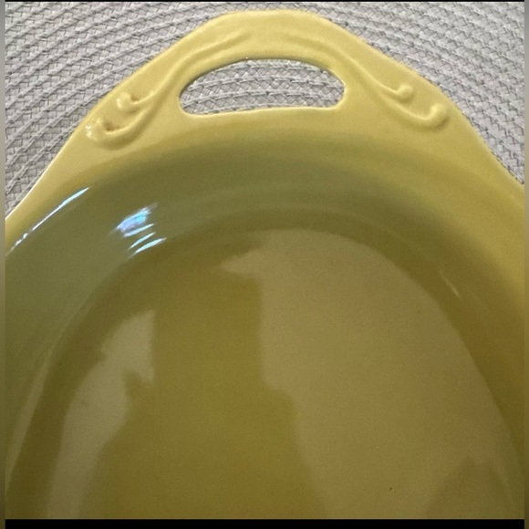 Cerutil Stoneware Casserole Dish Green with Handles Portugal 12" Long - Picture 3 of 9